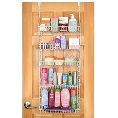 1pc Hanging Storage Rack with Detachable Basket for Kitchen Closet Bedroom