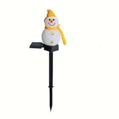 Solar Christmas Snowman Ground Plug in Light Outdoor Garden Light