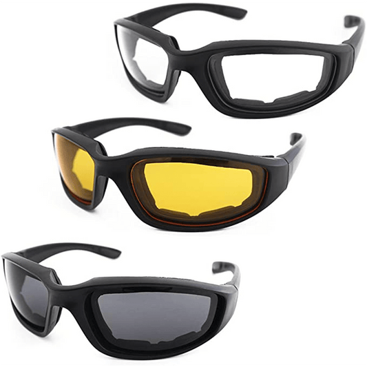 Motorcycle Riding Glasses Padded Goggles UV Protection Dustproof Windproof