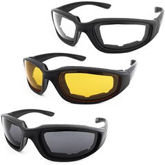 Motorcycle Riding Glasses Padded Goggles UV Protection Dustproof Windproof