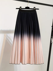 Pleated A Line Skirt Women's Clothing