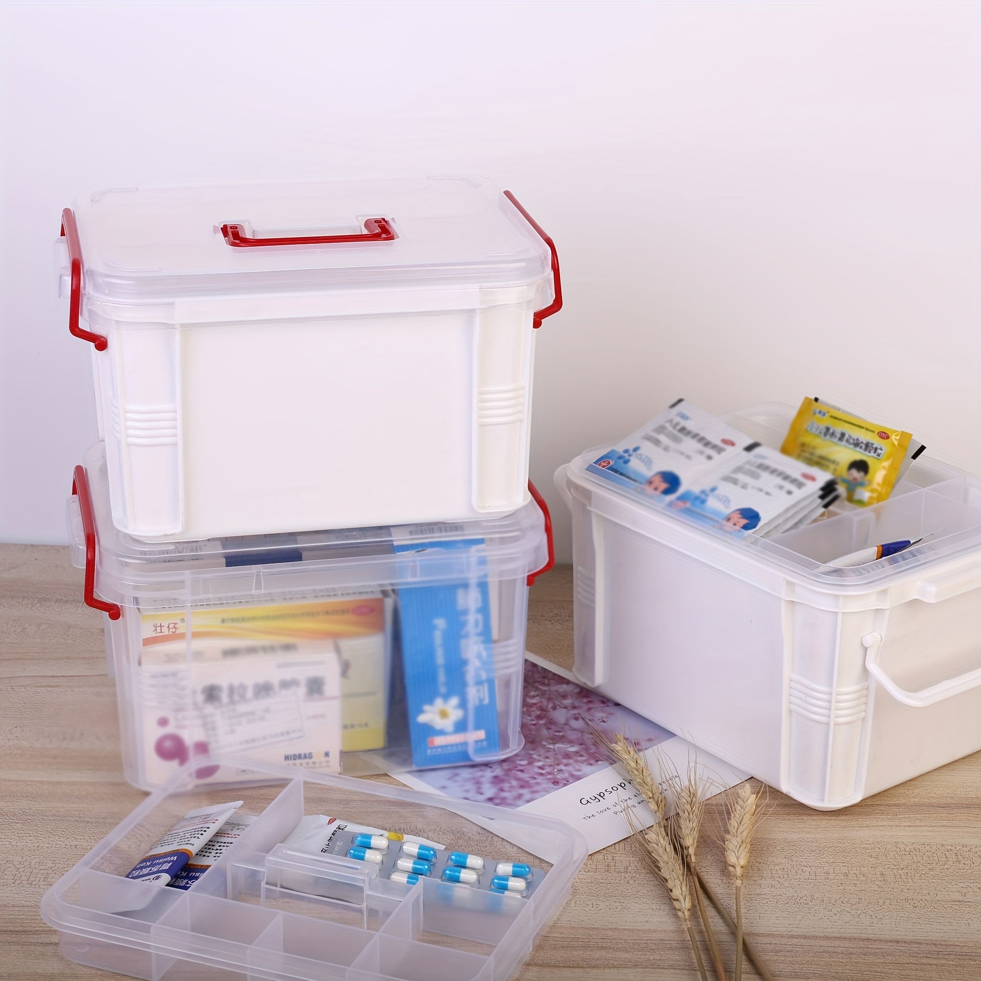 Portable Medicine Box First Aid Storage Health Care Box
