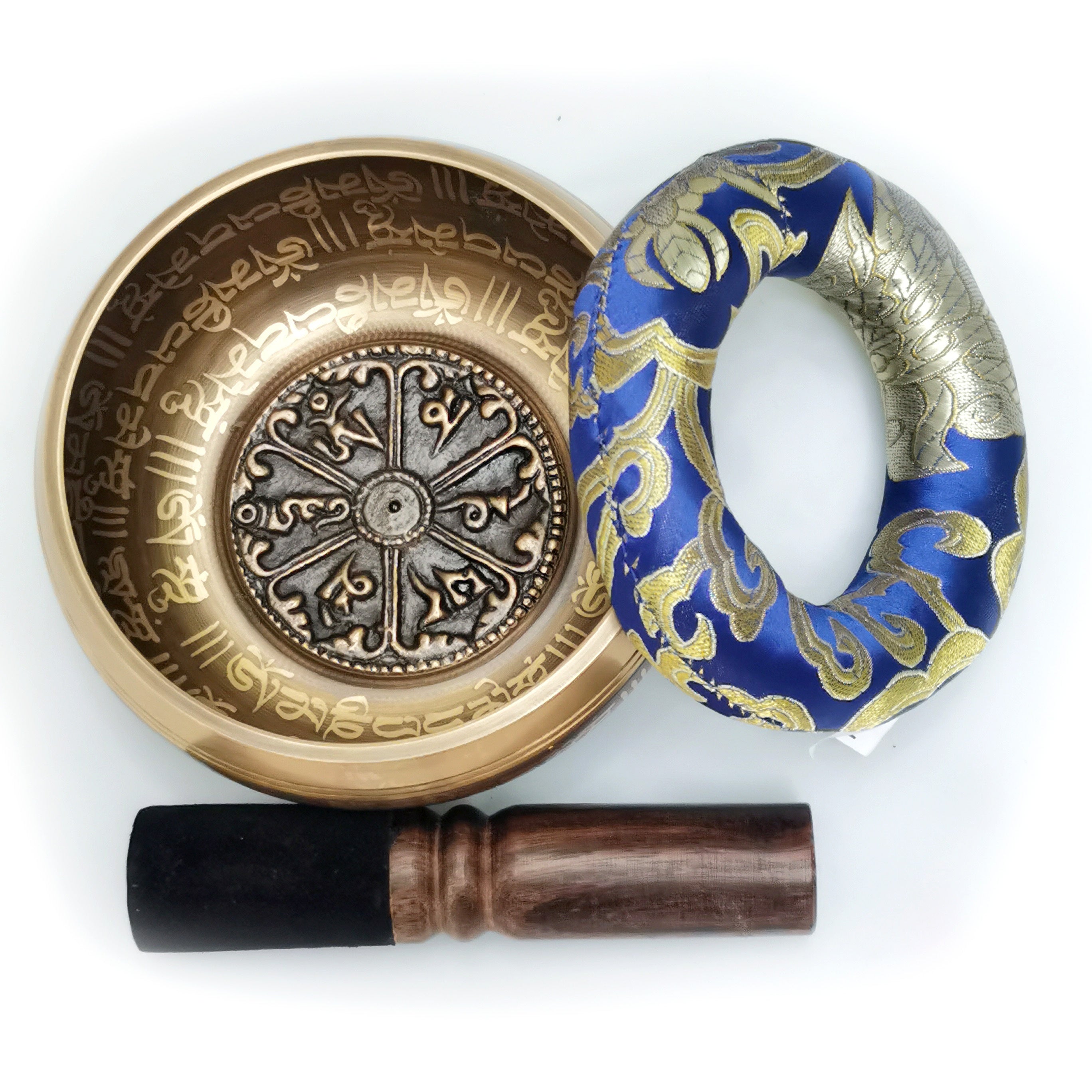 Nepal Chakra Yoga Singing Bowl with Leather Stick