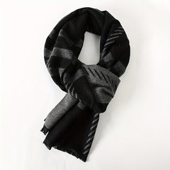 Men's Plaid Pattern Winter Scarf Gift