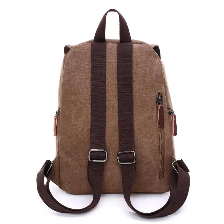 Lady Small Canvas Backpack Female Travel Bag