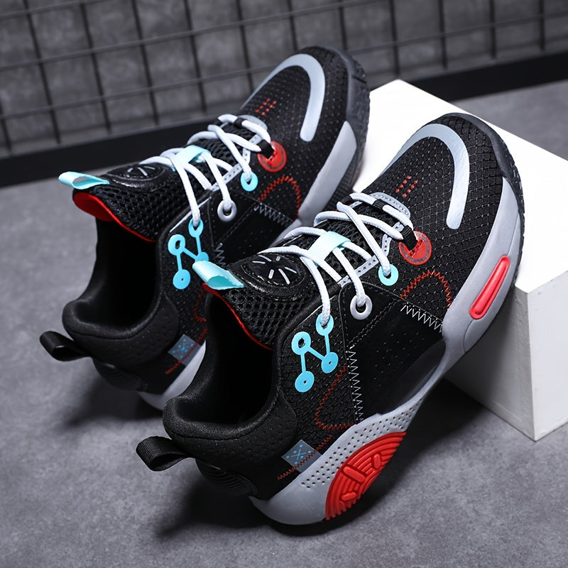 Boys' Non Slip Basketball Shoes Lace Up Sneakers Halloween Winter