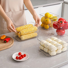 Clear Refrigerator Organizer Bins Stackable Food Storage Organizer
