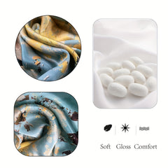 Square Scarf Silk Feeling Headband Satin Neck Scarf Hair Scarf For Women