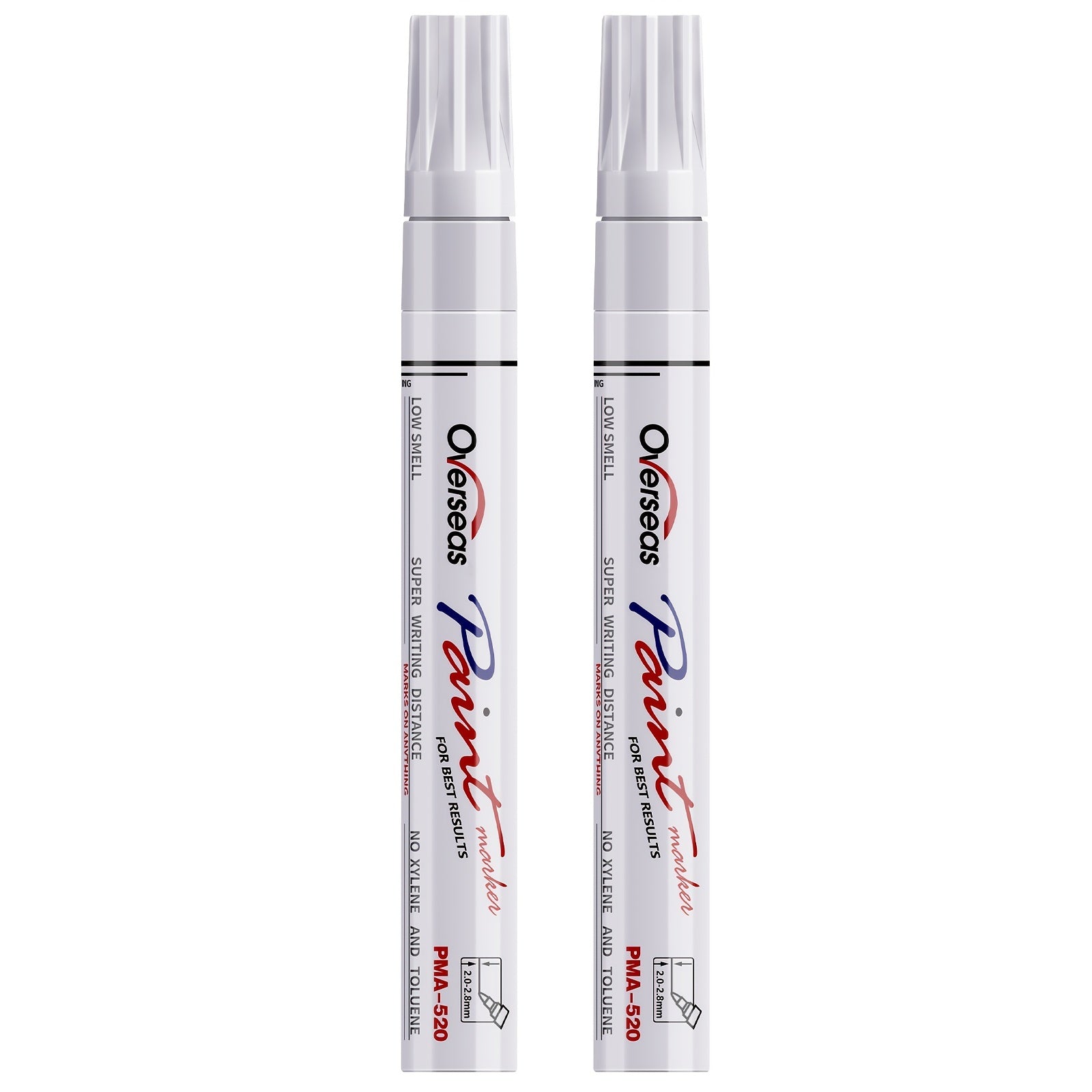 Permanent Paint Pens 2 Pack Medium Tip Waterproof Marker Pen for Metal Rock Wood