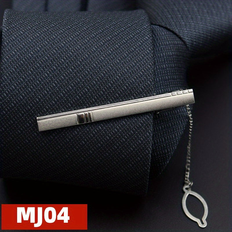 Men's Formal Silver Tie Clip Business Collar Clip