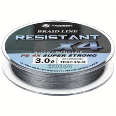300M PE Braid Fishing Line 4 Strands 80LB Multifilament Cord