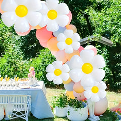 10pcs Daisy Egg Flower Aluminum Film Balloon