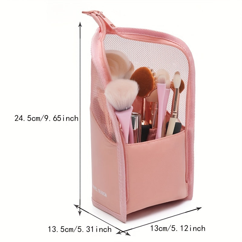 Makeup Brush Organizer Bag Portable Stand Up Makeup Brush Holder
