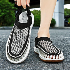 Men's Comfortable Woven Sandals Wear resistant Non Slip Beach Shoes