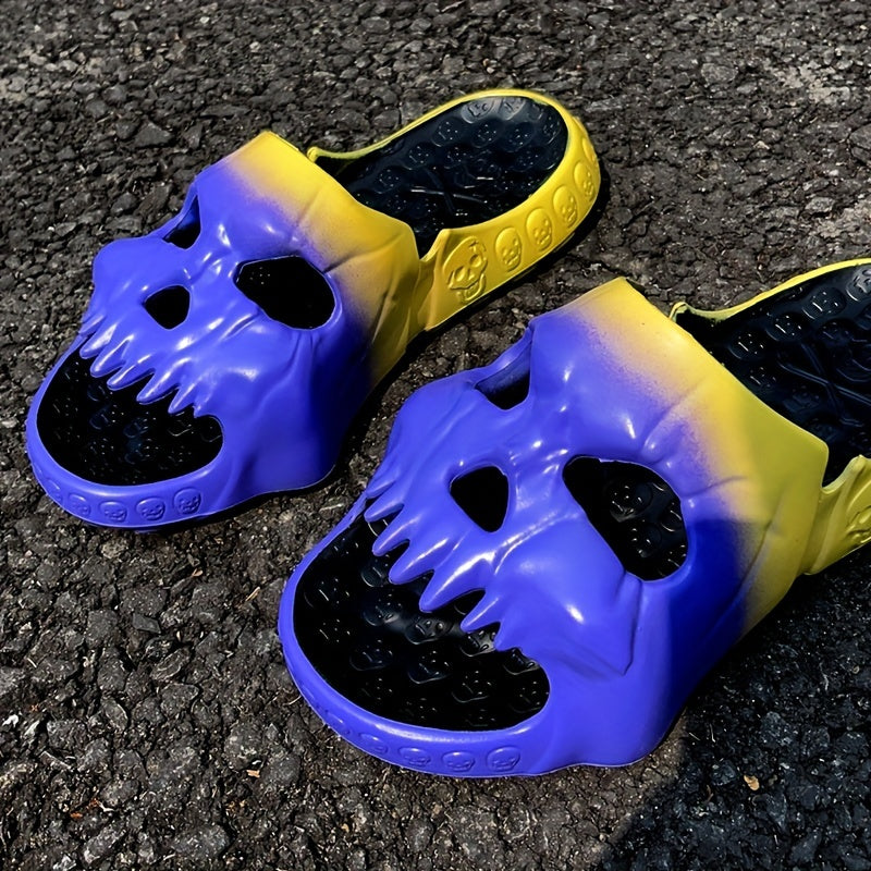 Men's Skull Slides Casual Outdoor Slippers