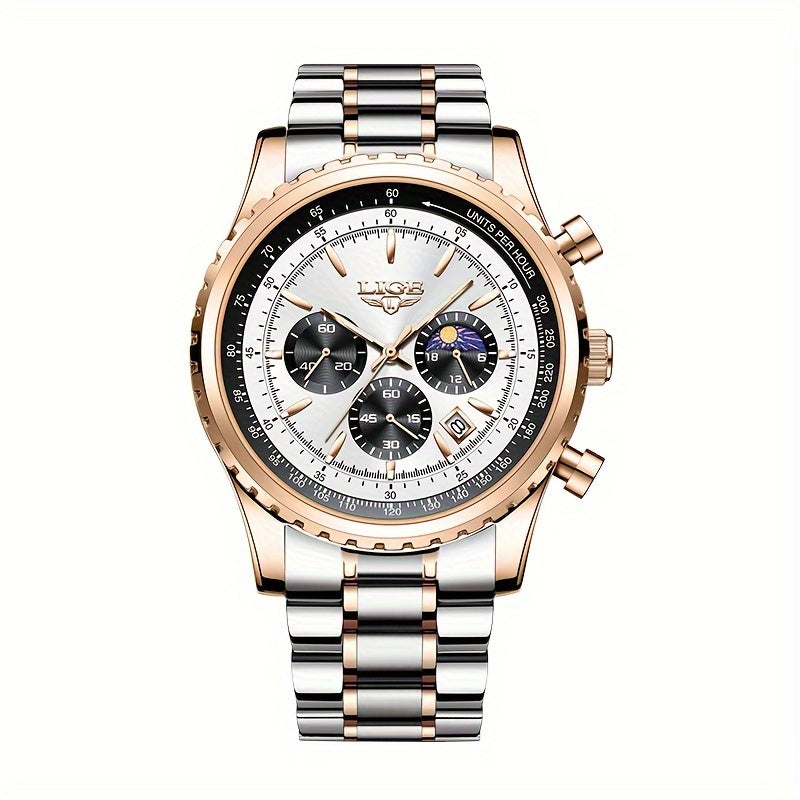 Quartz Women's Waterproof Luminous Watch Date Chronograph Sport Wristwatch