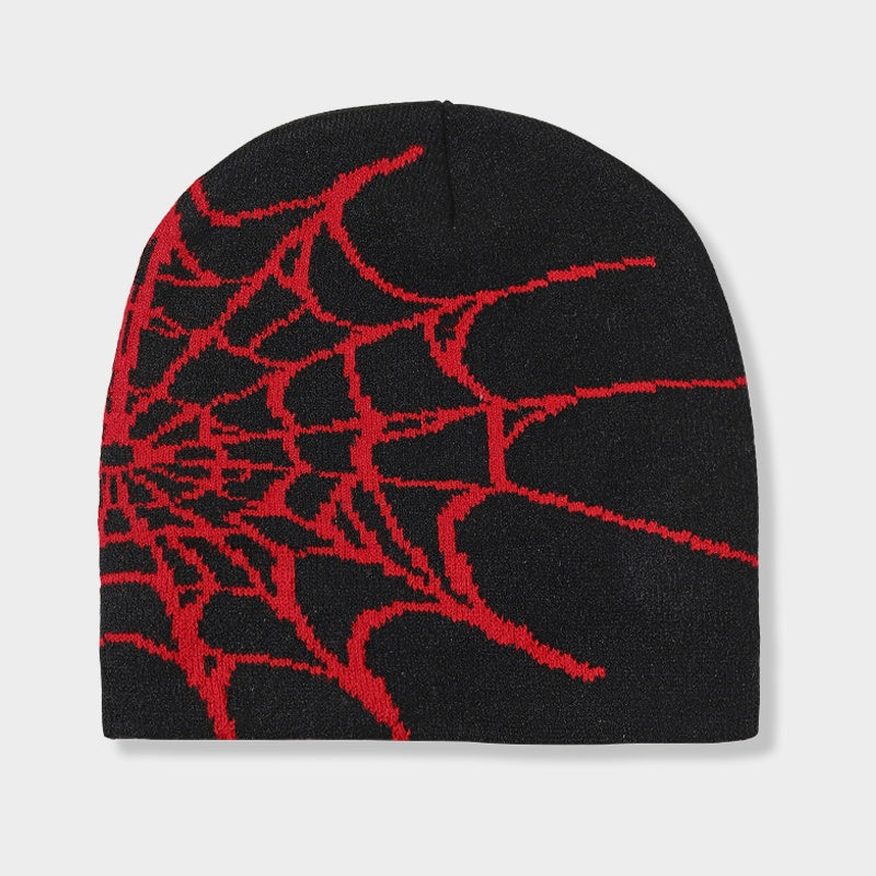 Fashionable Sport Windproof Knit Beanie Hat Spider Web Warm Ski Cold Hat