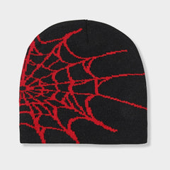 Fashionable Sport Windproof Knit Beanie Hat Spider Web Warm Ski Cold Hat