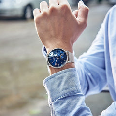 ZUNPAI Men's Stainless Steel Business Watch