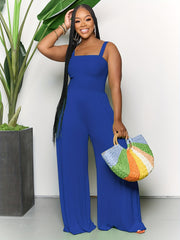 Sleeveless Wide Leg Jumpsuit Casual Suspender Jumpsuit