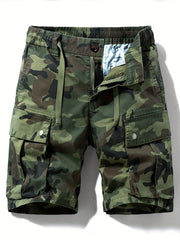 Men's Camo Shorts with Pockets for Outdoor Workouts
