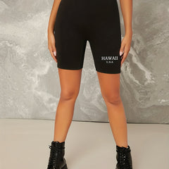 High Waist Biker Shorts Sexy Slim Fit Women's Clothing