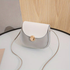 Girls Contrast Saddle Bag Shoulder Crossbody Coin Bag