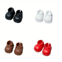 4 Pairs Ruffled Shoe Decorations - 6 inch La Bu Bu10cm Shoe Accessories