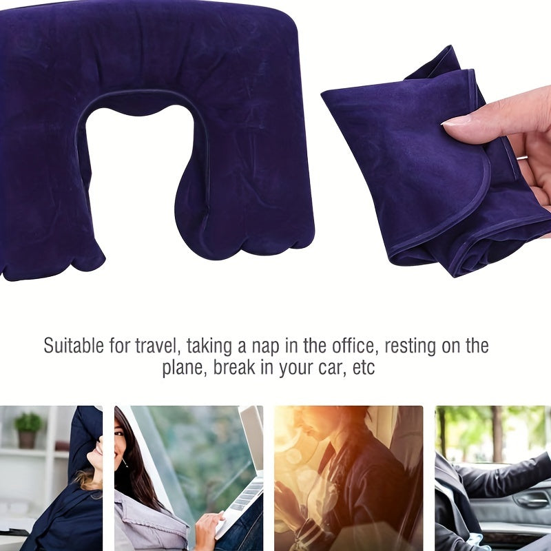3pcs Inflatable U Shaped Neck Pillow Set - Travel Accessories