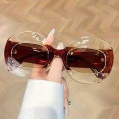 Large Oval Frame Sunglasses For Women Men Hiphop Glasses UV400