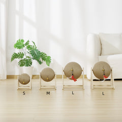 Cat Scratching Pad With Bell Wooden Cat Claw Grinding Toy