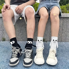 Cute Cartoon Socks With Magnetic 3D Dolls - Couple's Cotton Socks