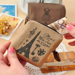 Zero Wallet Coin Bag Small Canvas Change Bag Creative Design