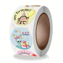 500pcs Happy Birthday Adhesive Sticker Office Stationery Decoration