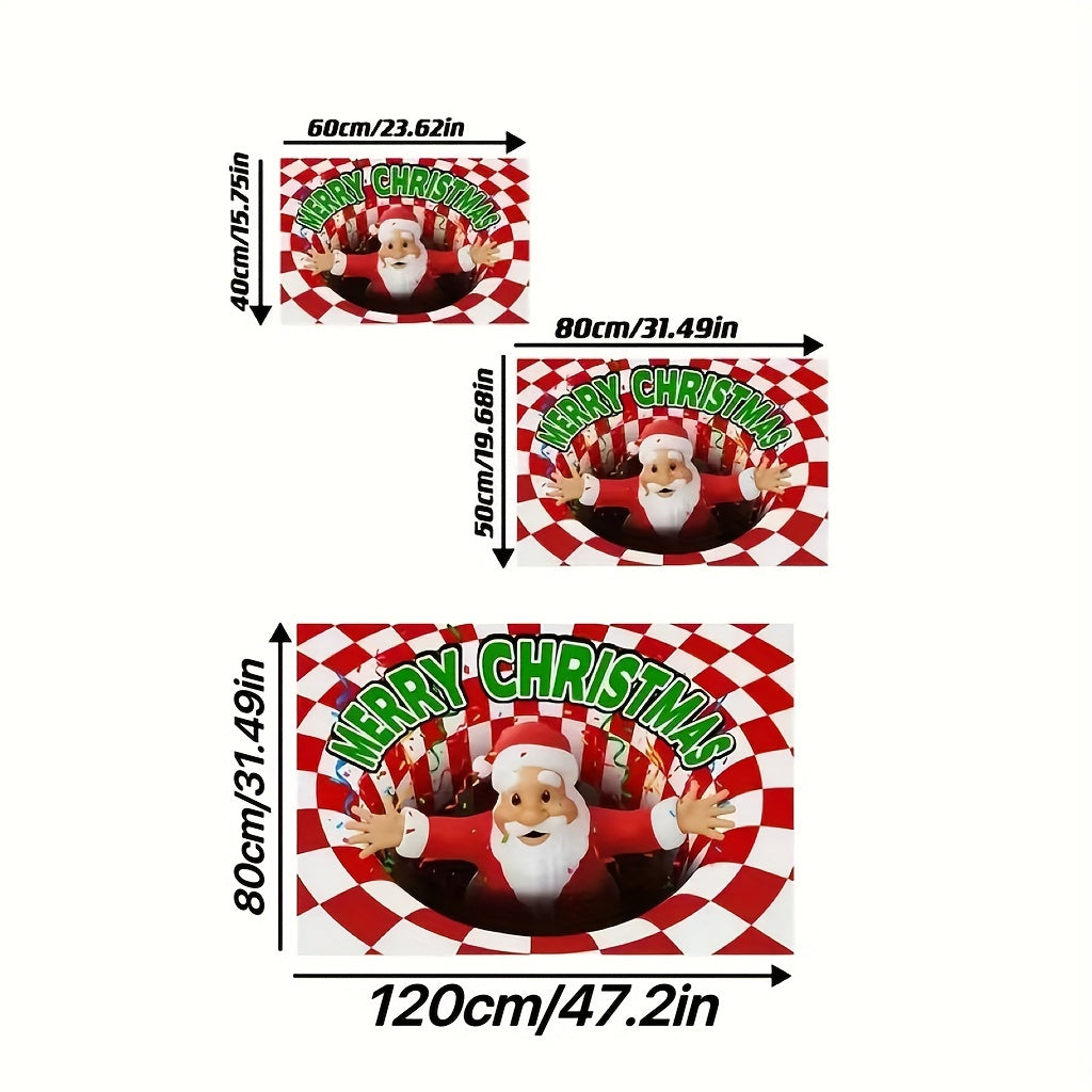 Santa Claus Pattern Area Rug Soft and Comfortable Floor Mat