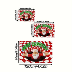 Santa Claus Pattern Area Rug Soft and Comfortable Floor Mat