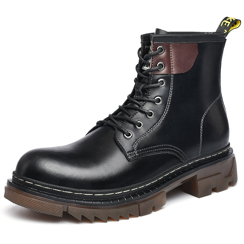 Men's Rugged Lace-up Boots Casual Walking Shoes