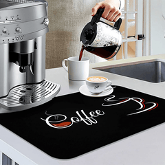 Coffee Bar Mat Absorbent Dish Drying Mat Non Slip Drying Pad