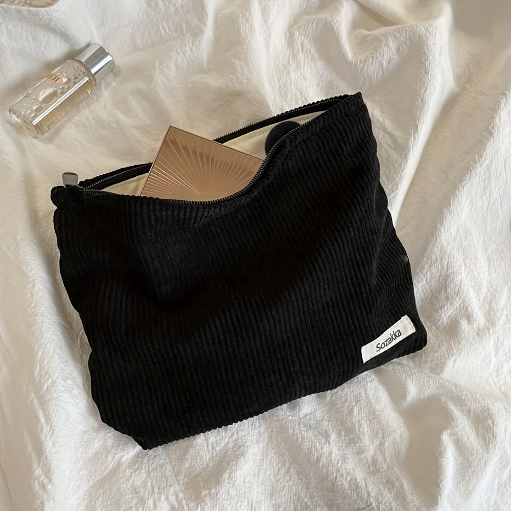 Canvas Makeup Bag Large Capacity Travel Toiletry Organizer