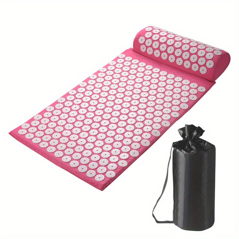 Acupressure Massage Mat and Pillow Set Relieve Back and Neck Stress