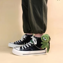 Cartoon Dinosaur High Top Canvas Shoes for Women