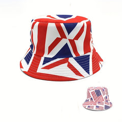 Printed Reversible Bucket Hat Hip Hop Red Cotton Sunscreen Basin Hat
