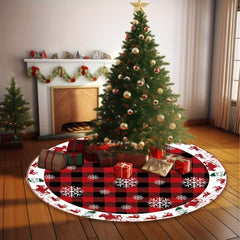 Red Tree Skirt Christmas Decorations Farmhouse Christmas Decor