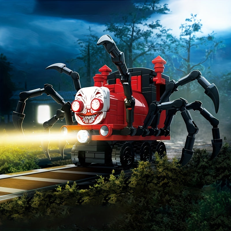 Horror Game Red Spider Little Train Puzzle Building Block Toy Halloween Gift