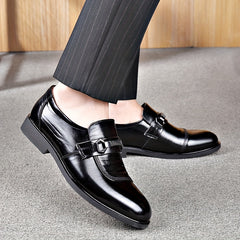 Men's Leather Oxford Shoes British Style Wear-resistant Non-slip Dress Shoes