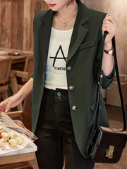 Casual Lapel Long Sleeve Blazer Women's Clothing