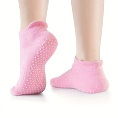 Women's Non-slip Yoga Pilates Socks Elastic Low Cut Dance Training Socks