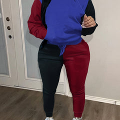 Colorblock Hoodie & Joggers Set