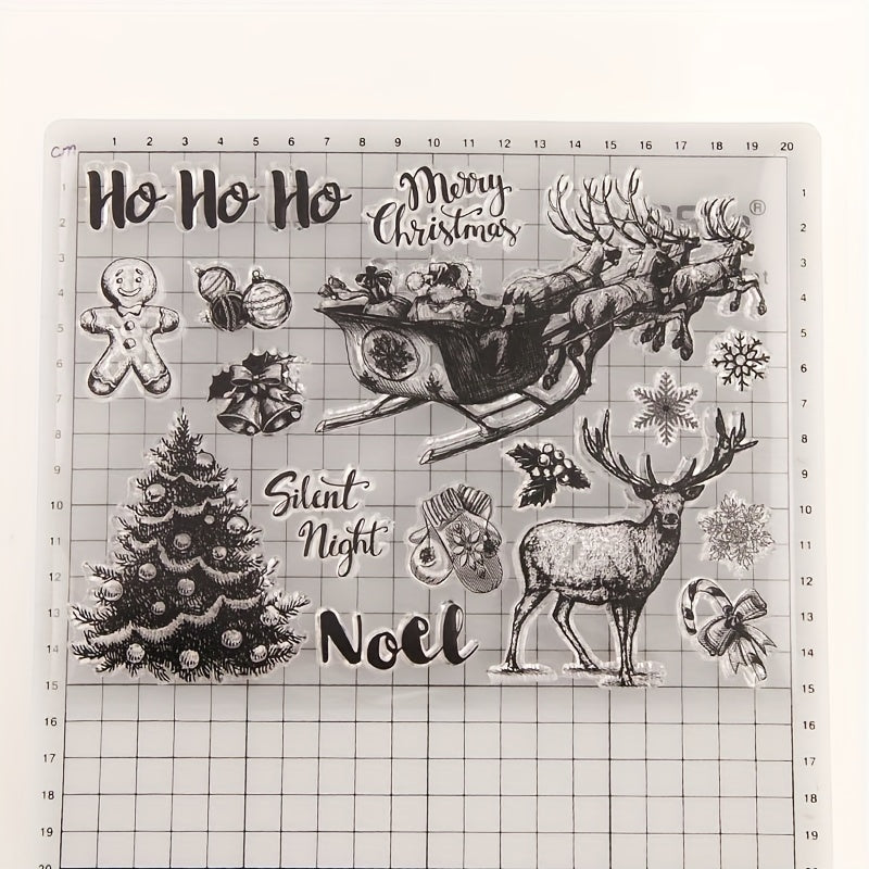 Christmas Tree Deer Silicone Stamp DIY Scrapbook Photo Card Decoration