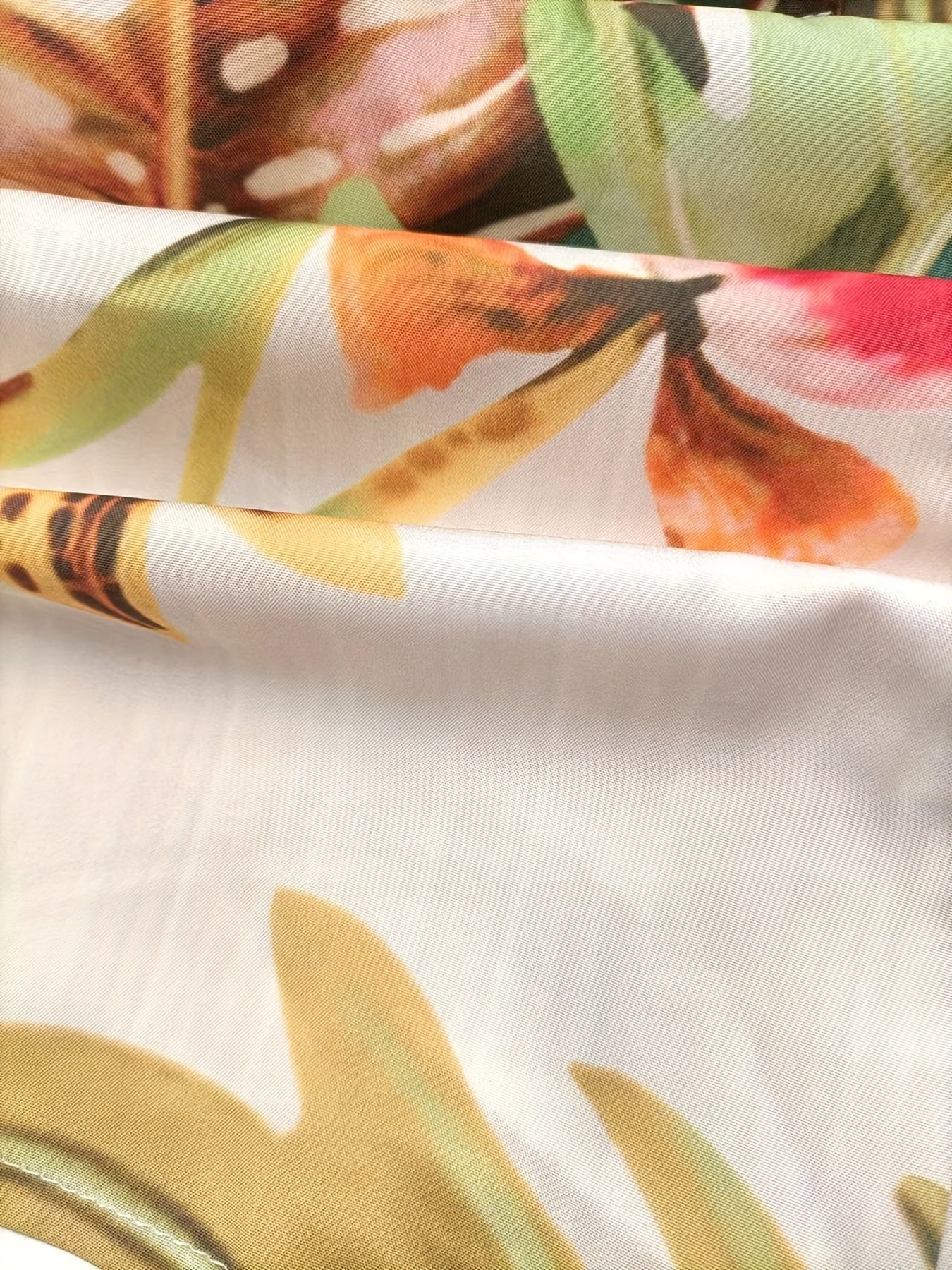 Tropical Print Off Shoulder Peplum Top & Shorts Set